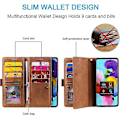 Miniatyrbild 3 av 4: Samsung Galaxy A40 Läderfodral PU Läder Kortplatser Funktion Gratis Stativ 2 Stycken Ver X Skärmskydd