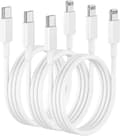 3-Pack 1 m USB-A till Lightning snabbladdningskablar