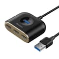 Baseus adapter HUB Square USB 3 0 till 4x USB svart svart