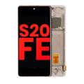 OLED-enhet med ram för Samsung Galaxy S20 FE 4G / 5G (Eftermarknad Plus) (Cloud Orange) orange