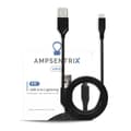 USB Typ A till Lightning-kabel (ej MFI) (1,8 m) (AmpSentrix Infinity) (Svart) svart