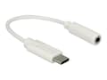 Delock ljud adapter 14cm vit vit