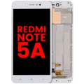 LCD-enhet med ram för Xiaomi Redmi Note 5A (Eftermarknad Plus) (Vit) vit