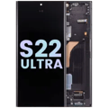OLED-enhet med ram för Samsung Galaxy S22 Ultra 5G (Service Pack) (Phantom Black) svart