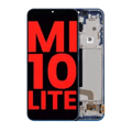 OLED-enhet med ram för Xiaomi Mi 10 Lite 5G (Eftermarknad Plus) (Aurora Blue) blå