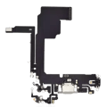 Laddningsport Flexkabel för iPhone 15 Pro (Premium) (Vit Titan) vit