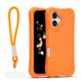 Safepop skal med rem för iPhone 16 orange orange