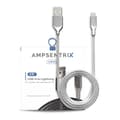 USB Typ A till Lightning-kabel (ej MFI) (1 m / 3 fot) (AmpSentrix Infinity) (Silver) silver