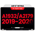 Komplett LCD-skärmmontering för MacBook Air 13\" A1932 (2019) / A2179 (2020) (Eftermarknad Plus) (Silver) silver