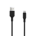 Setty-kabel USB - USB-C 1,0 m 3A svart svart