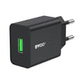 BWOO väggladdare CDA249 5V 2,4A USB-A, svart svart