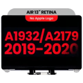 Komplett LCD-skärmenhet för MacBook Air 13\" A1932 (2019) / A2179 (2020) (Eftermarknad Plus) (Rymdgrå) svart