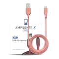 USB Typ A till Lightning-kabel (ej MFI) (1,8 m / 6 fot) (AmpSentrix Infinity) (Rosa) rosa