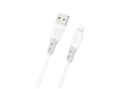 Dudao L25SL USB-A till Lightning-kabel 1m vit vit