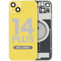 Baksida i glas med MagSafe-magnet för iPhone 14 Plus (eftermarknad) (gul) (ingen logotyp) gul