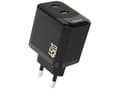 Dudao A28PEU Adapter 45Watt 2xUSB-C svart svart