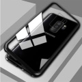 Miniatyrbild 5 av 8: Dubbelsidig magnet fodral med härdat glas för Samsung S9 plus|svart