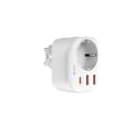 Miniatyrbild 1 av 2: Devia vägguttag PD-laddare 20W 1x USB-C 2x USB 3A vit