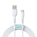 BWOO kabel USB - USB-C 2m 3A vit vit