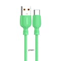 2 st superkvalitets 1 m USB-C-laddningskabel grön grön