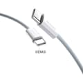 Dudao L6C USB-C to USB-C 60W PD 2m vit vit