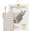 AmpSentrix Pro 30W 2-i-1 USB-C / USB-A GaN Väggadapter (220V / EU-kontakt) (Desert Titanium)