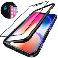 Miniatyrbild 1 av 6: magnetisk glas bakfodral med Härdat glas Xs max svart Black