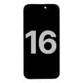 OLED-enhet kompatibel med iPhone 16 med flexkabel för ljussensor (Använd OEM-dragning: Klass A)