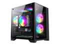 GameMax Infinity Mini BK Tower FlexATX svart Transparent svart