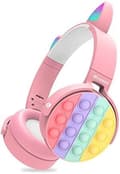 Rainbow Pop-On-It trådlösa hörlurar rödrosa rosa