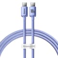 Baseus kabel Crystal Shine USB-C - USB-C 1,2 m 100W lila lila
