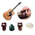 Miniatyrbild 3 av 10: 4 st/set Nya plast 1 tumme + 3 finger nagel gitarr plektrum plektrum set