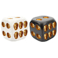 Pikkukuva 9 / 11: Mini Skull Dice Halloween Skeleton Dice Mini Skull Face Game Dice Props Black gold
