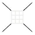 Miniatyrbillede 10 af 11: Baseball Træningsnet til Batting, Catching, Pitching - Softball Øvelse Net White 9 grid target net