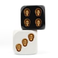 Pikkukuva 8 / 11: Mini Skull Dice Halloween Skeleton Dice Mini Skull Face Game Dice Props Black gold
