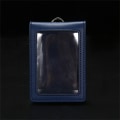 Miniatyrbillede 8 af 11: Læder ID'er Badge Holder Arbejdskort Sleeve Clear Window Card Protector Pouch Red brown