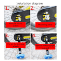 Miniatyrbillede 8 af 11: Udendørs LED Børnecykel Balance Træningshjul Børnecykler Stabilisatorer Blue