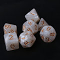 Pikkukuva 3 / 4: 7x musta-sivuinen noppa D4 D6 D8 D10 D12 D20 RPG Poly -pelisarja White