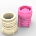 Miniatyrbillede 7 af 9: 3D gør-det-selv-blomsterpotteform Silikoneform Snemandsformet gør-det-selv-vaseform Nem at bruge til fremstilling af beton- og epoxypenholder A