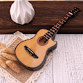 Pikkukuva 4 / 11: Miniatyyrikitaran pienoismalli Musiikki-instrumentti Keräily Nukketalo Malli Koti Dekorit Classical blue 14cm
