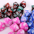 Miniatyrbillede 5 af 11: 10 stk./sæt 10-sidet D10 polyhedral terninger numre urskiver desktop bordspil 4