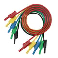 5 st Testsladdset 4 mm Stapelbara banankontakter Säkerhetsisolerad kabel för labb