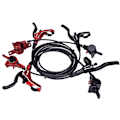 Miniatyrbilde 9 av 10: MTB hydrauliske skivebremser foran og bak - sett for terrengsykler Red Brake + Disc