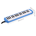 Miniatyrbillede 3 af 11: 32 Tangenter Melodica Instrument Keyboard Luftklaver med Langt Rør, Korte Mundstykker Black Soft Case
