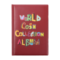 Miniatyrbillede 1 af 11: Coin Collector Album 120 Pocket Coin Storage Album Møntsamlingsbog Dark red - 2