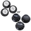 3 st Elgitarrknoppar Top Hat Volym Tonkontrollknappar Cap