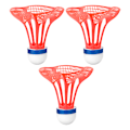 Miniatyrbillede 1 af 10: 3 stk. Badminton-bold i plast til indendørs og udendørs sportstræning Red