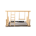 Pikkukuva 6 / 7: Parrot Playground Cage Puulelut Conure Parakeetille Play Rest Ladder Climbille