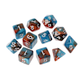 Miniatyrbild 1 av 10: 11-sidiga tärningar D4 D6 D8 D10 D12 D20 för RPG DND D&D-set Green gold