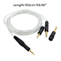 Miniatyrbillede 5 af 8: Sølvbelagt kabel til Technica ATH-M50X M40X M70X hovedtelefoner, opgraderingskabler
